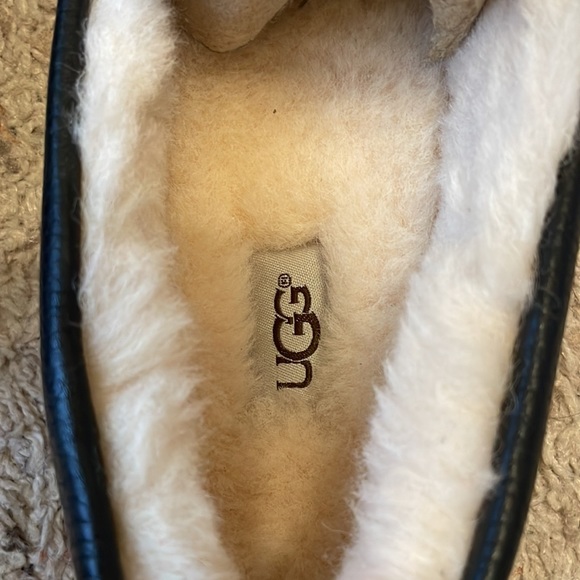 Ugg Men’s Leather Slippers - Black, 9 - Picture 4 of 4